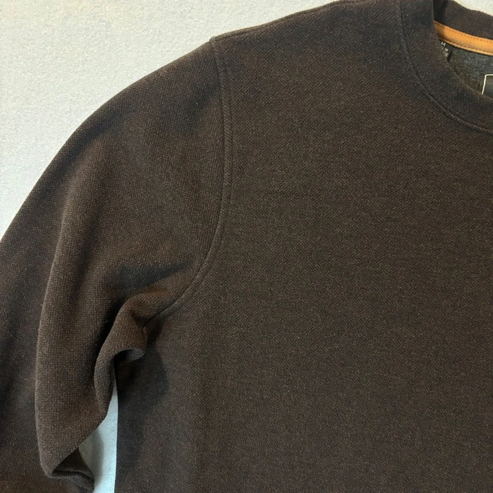 Jachs NY Mens Brown Wool Blend Crewneck Sweatshirt Pullover Size M 1799235